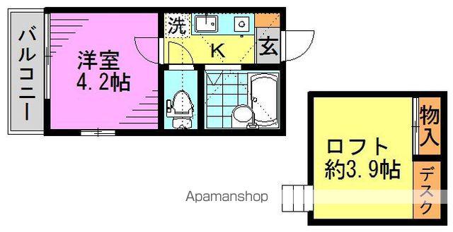 ジョンシェ高円寺(1K/1階)の間取り写真