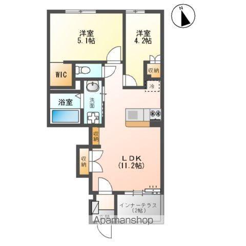 ホームガーデン二番谷地Ⅲ(2LDK/1階)の間取り写真