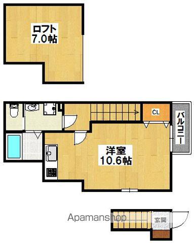 あんしん土師町(ワンルーム/2階)の間取り写真