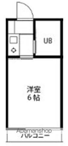 クロノス川崎(1K/2階)の間取り写真