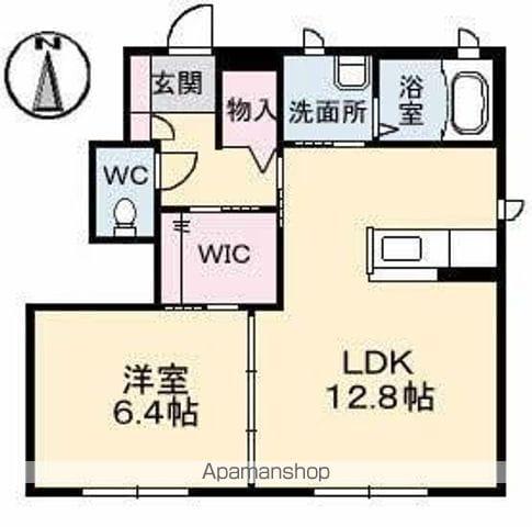 グランマスト木太町(1LDK/1階)の間取り写真