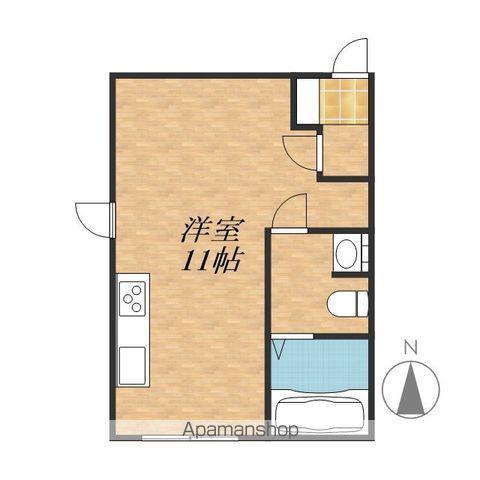 根室本線 御影駅(北海道) 徒歩13分 1階建 築21年(ワンルーム)の間取り写真