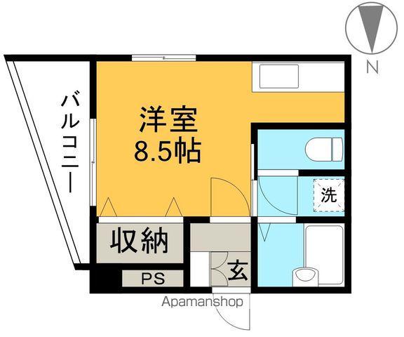 さかもと第2ビル(ワンルーム/4階)の間取り写真