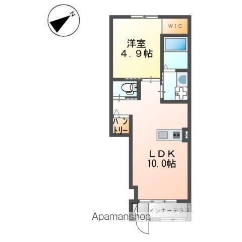 ルミナス立花(1LDK/1階)の間取り写真