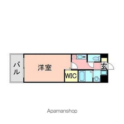 サンヒルズ薬院(1K/10階)の間取り写真