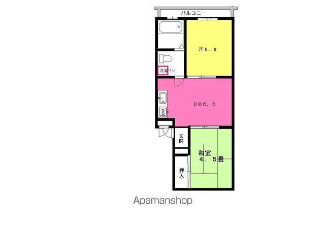パールマンション(2DK/3階)の間取り写真
