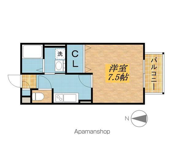 アクシスY(1K/1階)の間取り写真