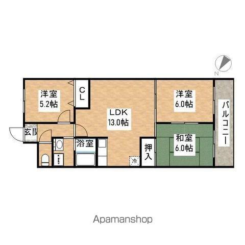 シャトレKEMA(3LDK/4階)の間取り写真