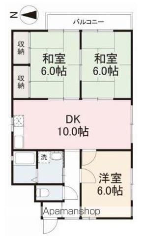 ハイム屋島(3DK/4階)の間取り写真