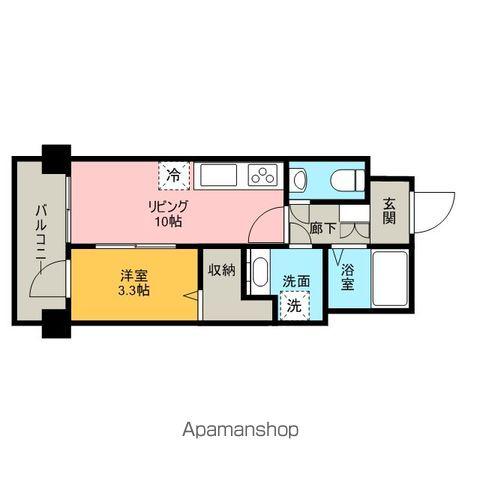 エルスタンザ白金台(1LDK/3階)の間取り写真