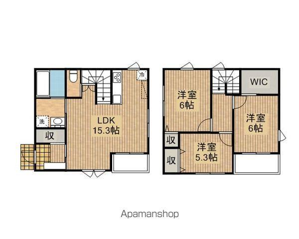 岩手県盛岡市 2階建 築8年(3LDK)の間取り写真