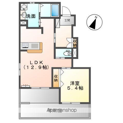 VILLA GRACE(1LDK/1階)の間取り写真