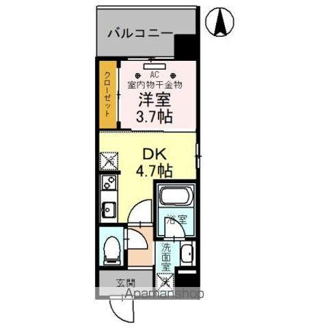 ELSIA SHINOSAKA(1DK/4階)の間取り写真