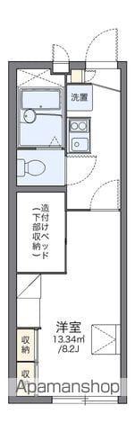 レオパレスPEACEFUL(1K/1階)の間取り写真