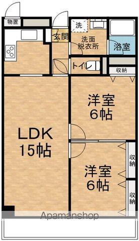 カステージュ松本(2LDK/2階)の間取り写真
