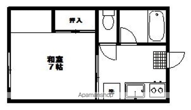 コーポ高源(1K/1階)の間取り写真