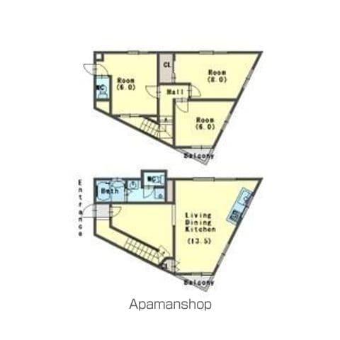 テラスレジデンス北池袋(3LDK/3階)の間取り写真