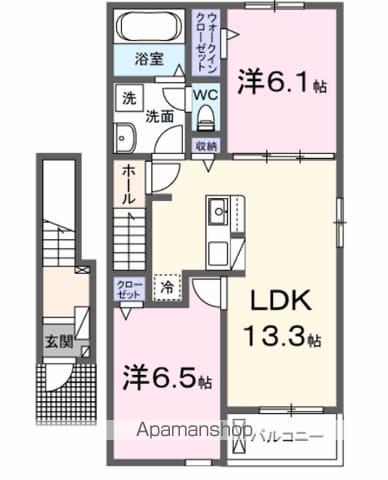 ベル オーブ Ⅰ(2LDK/2階)の間取り写真