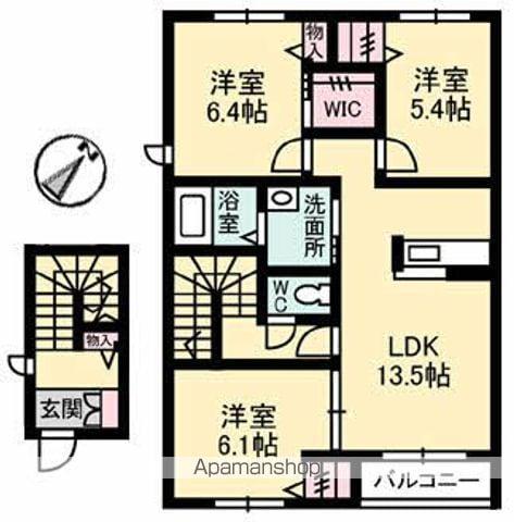 メゾンアンビシア(3LDK/2階)の間取り写真
