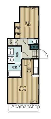 ミ・カシータ(1LDK/2階)の間取り写真