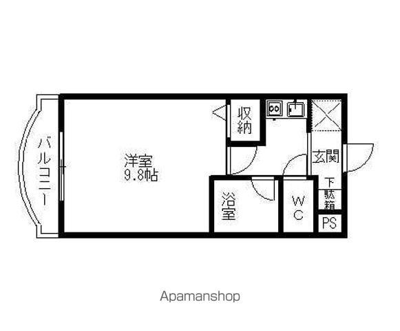 サンクリエート田中(1K/2階)の間取り写真