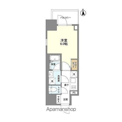 リヴェント難波ウエスト(1K/11階)の間取り写真