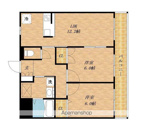 ノーブルコート長浜(2LDK/1階)の間取り写真
