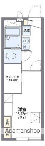 レオパレスイクシードⅡ(1K/2階)の間取り写真