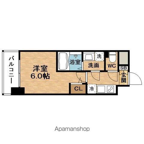 ESLEADRESIDENCE梅田GRANDGATE(1K/15階)の間取り写真
