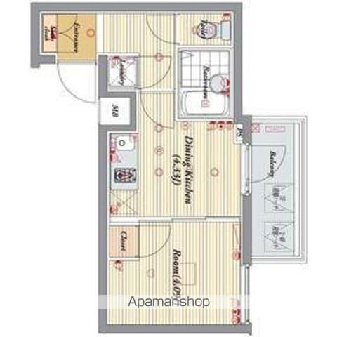 ビバリーホームズ中村橋(1K/2階)の間取り写真