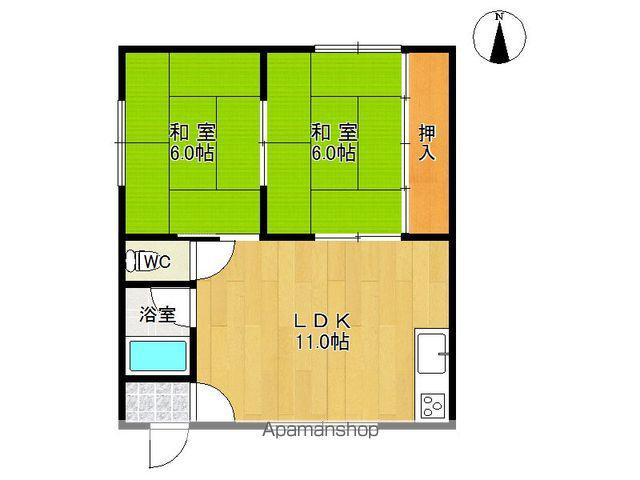 コーポ友和(2LDK/2階)の間取り写真