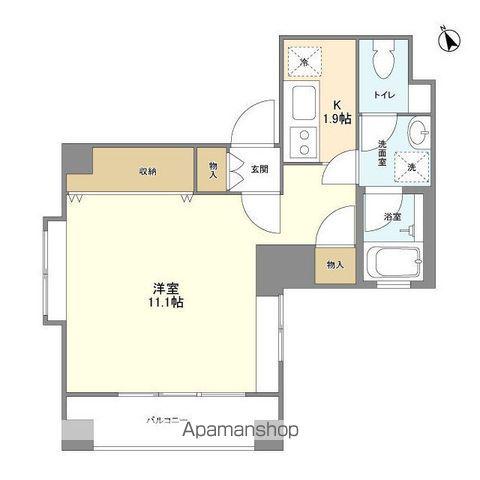 シルバラード(ワンルーム/2階)の間取り写真