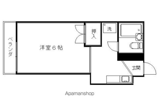 東上善寺町マンション(1K/5階)の間取り写真