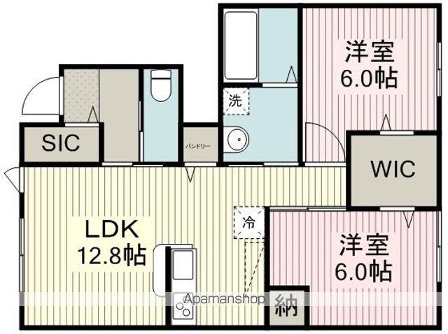 クレールシャンブルⅢ(2LDK/1階)の間取り写真