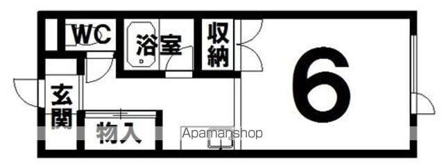 コーポカワイ(ワンルーム/3階)の間取り写真