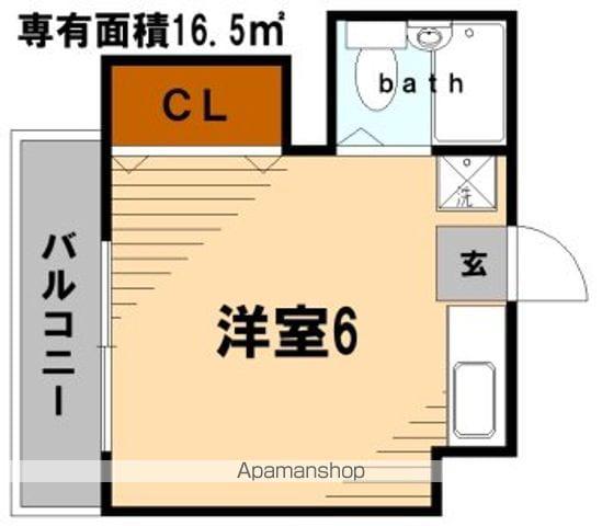 グランデュール高橋(ワンルーム/3階)の間取り写真