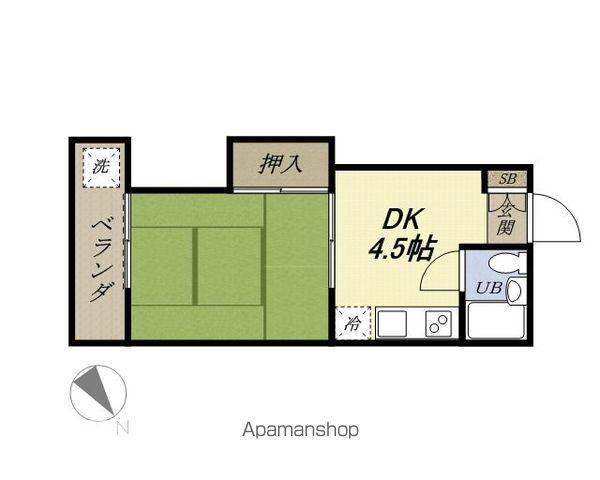 三鷹永谷ハイツⅡ(1DK/1階)の間取り写真