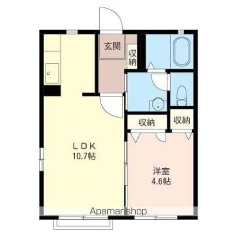 エスペランサ(1LDK/1階)の間取り写真