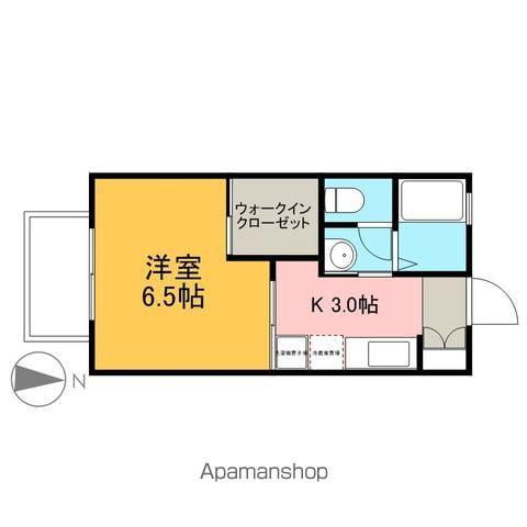 ボナールⅡ(1K/2階)の間取り写真