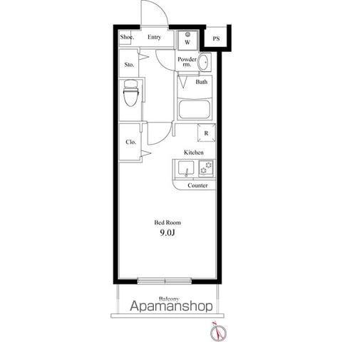 ラヴィエント浅草言問(ワンルーム/3階)の間取り写真