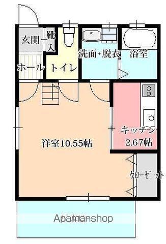 メゾンフォルス(ワンルーム/1階)の間取り写真