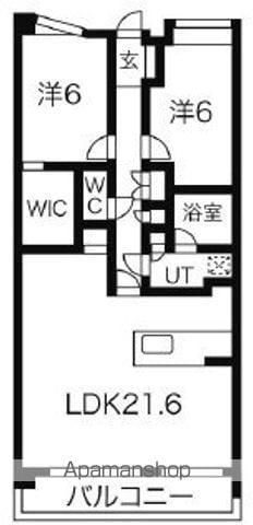 ザ・センチュリーステイツ605・1605(2LDK/1階)の間取り写真