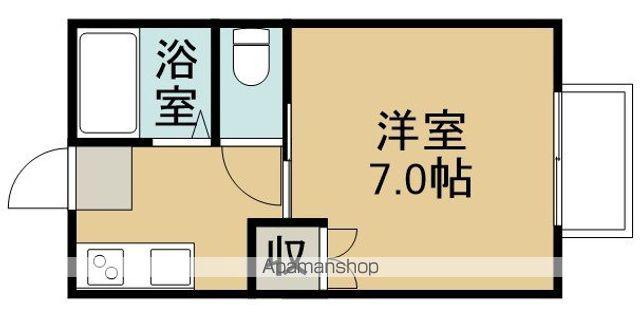 ハートナーハウスAB(1K/2階)の間取り写真