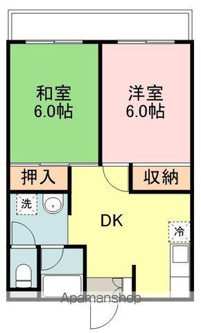 SKRハイツ(2DK/2階)の間取り写真