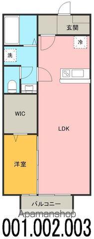 ヴェルデ津森(1LDK/1階)の間取り写真