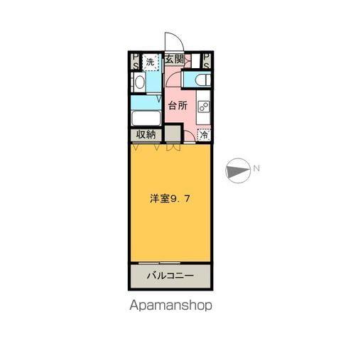 プラッツ(1K/3階)の間取り写真