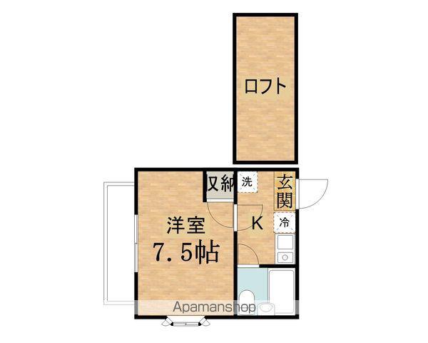 ジャルダンエステートⅡ(1K/2階)の間取り写真