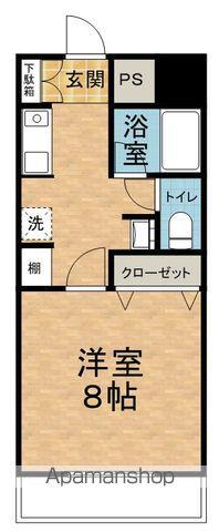 ニセンポストアイル(1K/8階)の間取り写真