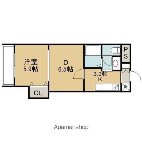 朝日プラザSS千歳Ⅰ(1DK/2階)の間取り写真