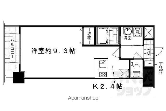 プレサンス京都四条河原町ネクステージ(1K/4階)の間取り写真